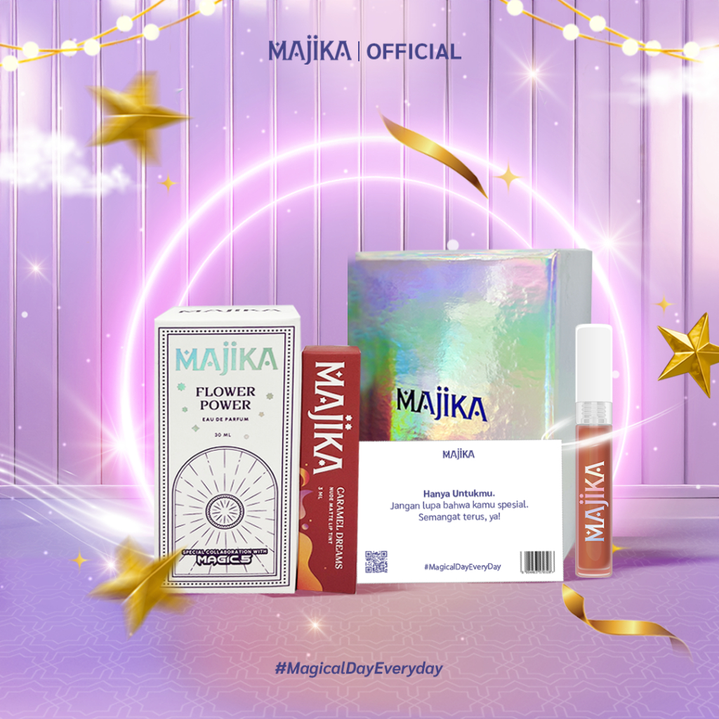 MAGIC5 x MAJIKA Aura Kit Gift Box |KADO ULANG TAHUN|HANYA UNTUKMU|SELAMAT | [Flower Power EDP + Lip 