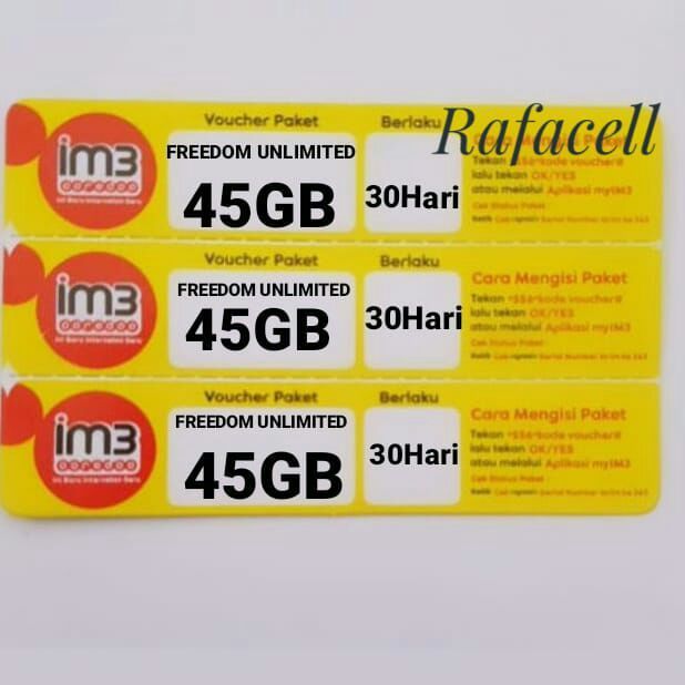 VOUCHER INDOSAT FREEDOM UNLIMITED 45GB