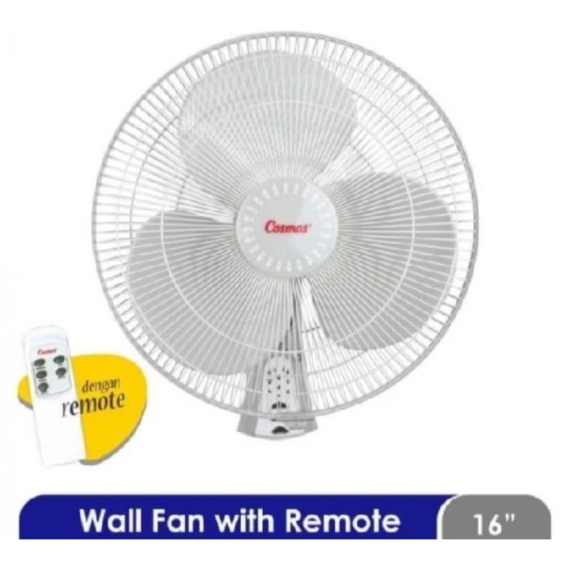 COSMOS 16 WFCR Kipas Angin Dinding 16"inch Remote