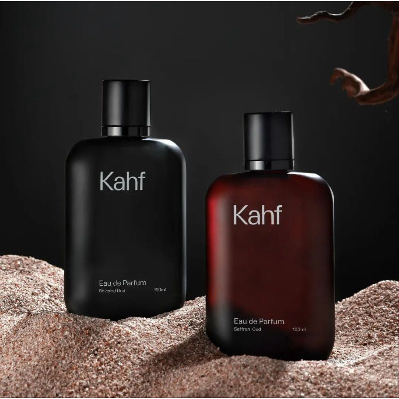 KAHF Parfum Pria Cowok Eau De Parfum New 100 ml - Revered & Saffron Oud Hitam Besar