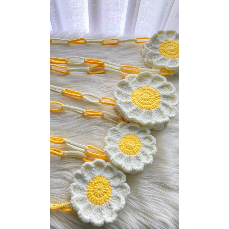 Tas Rajut Bunga Daisy | Crochet Daisy Bag