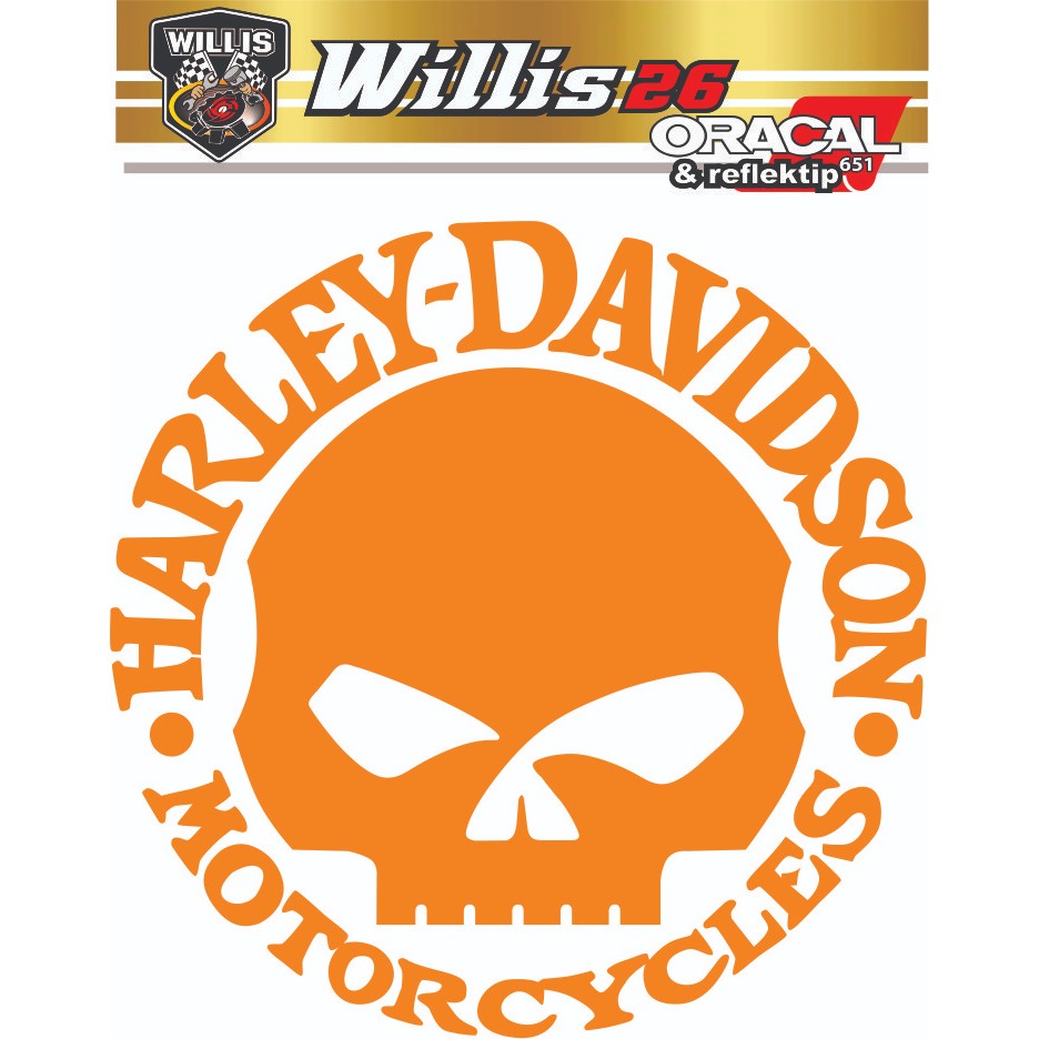 Stiker Harley Davidson tengkorak sticker cutting sticker mobil sticker part 2