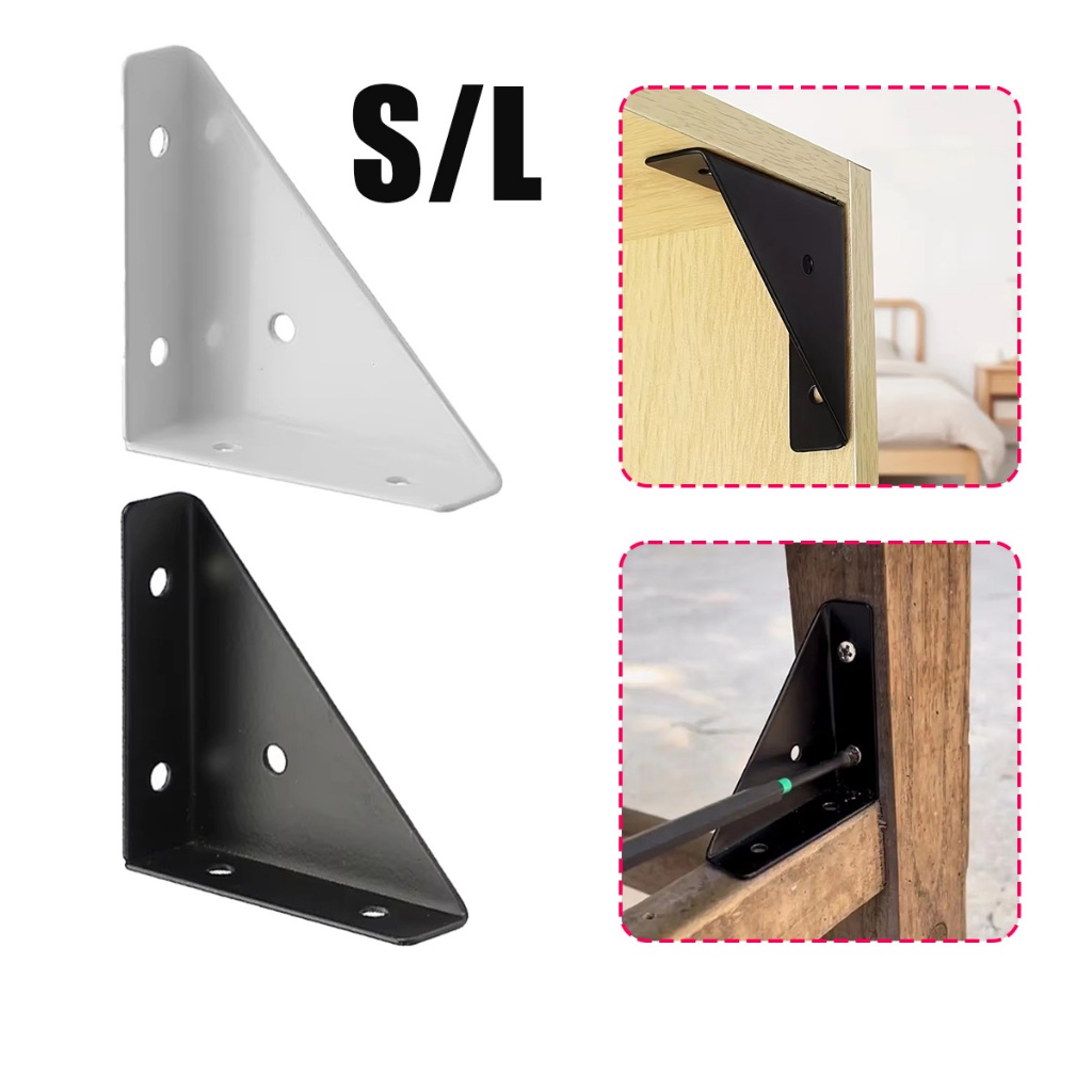 [S/L] Segitiga siku besi untuk dinding Siku Bracket Corner Aksesoris penguat
