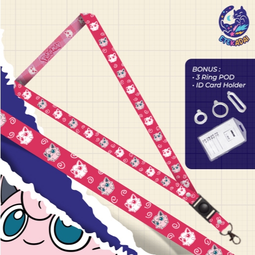 

Lanyard Id Card Pod Anime Pokemon Jigglypuff