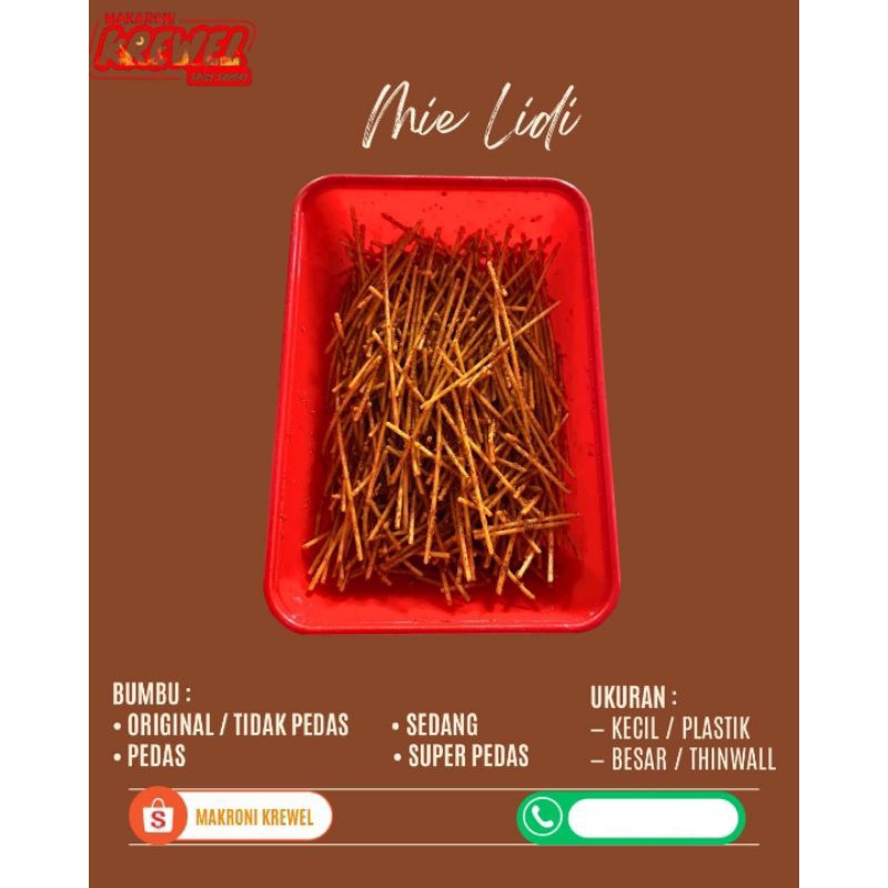 

Makaroni Krewel (Mie Lidi Kemasan Box)