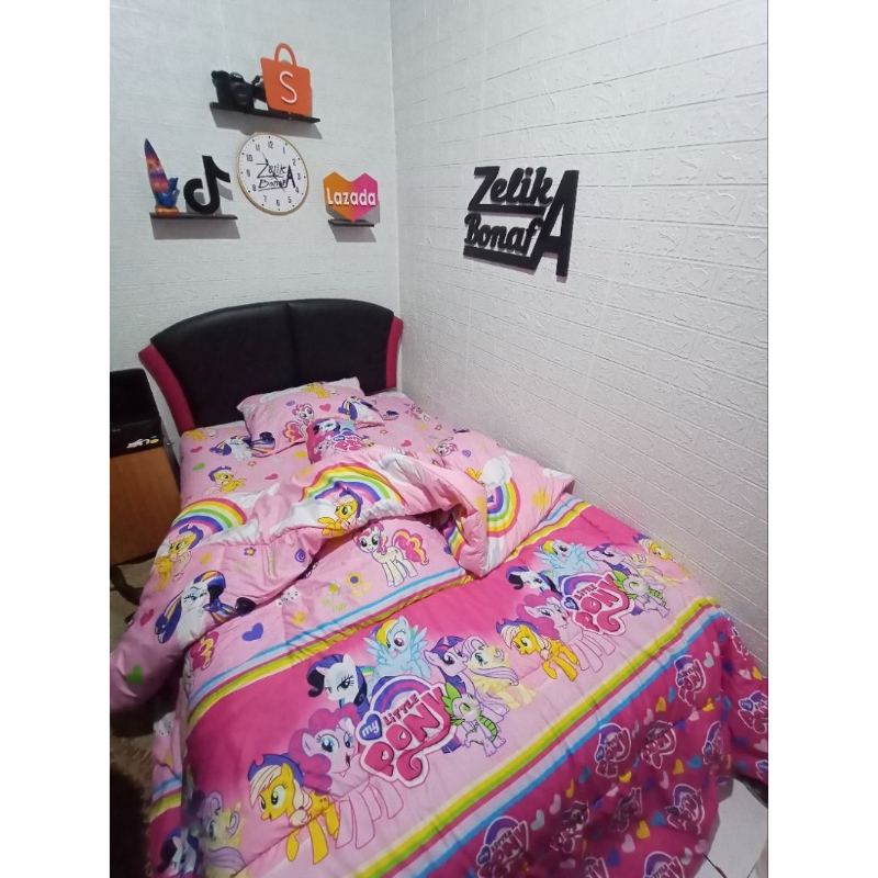 Bedcover Set MY LITTLE PHONY / KUDA PHONY (Real Pict) | Bed Cover Set Motif Anak Perempuan Kuda Phon