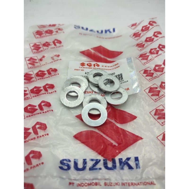 Ring Tap Oli Shogun "14 (Harga Per 1 PCS) - Ring Reng Plat Baut Tap Oli Oil Bawah Baut 14 Kunci Alum