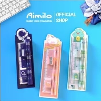 

Aimilo 5in1 Pensil Set Alat Tulis Anak Lucu Dan Penghapus Untuk Tempat Pensil