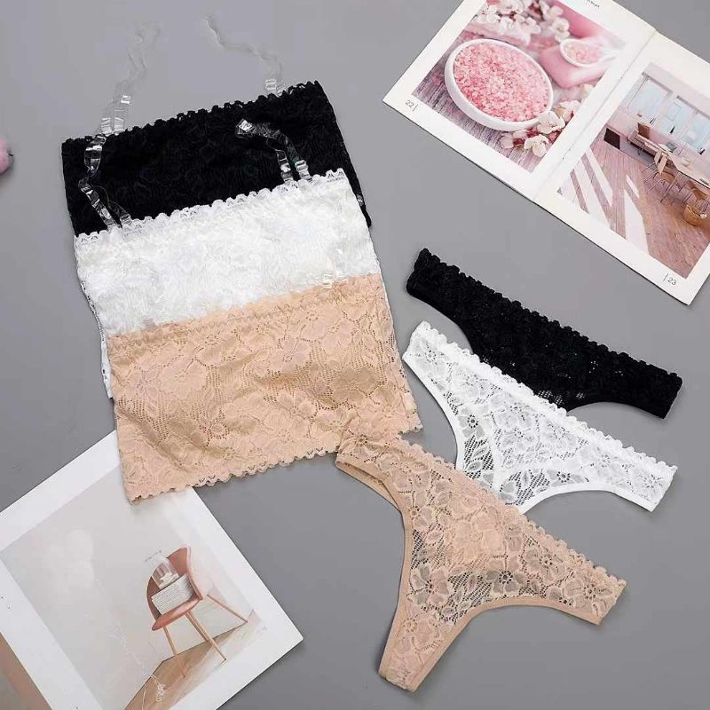 Pakaian Dalam Wanita Sexy Bra Dan cd set no kawat(881)