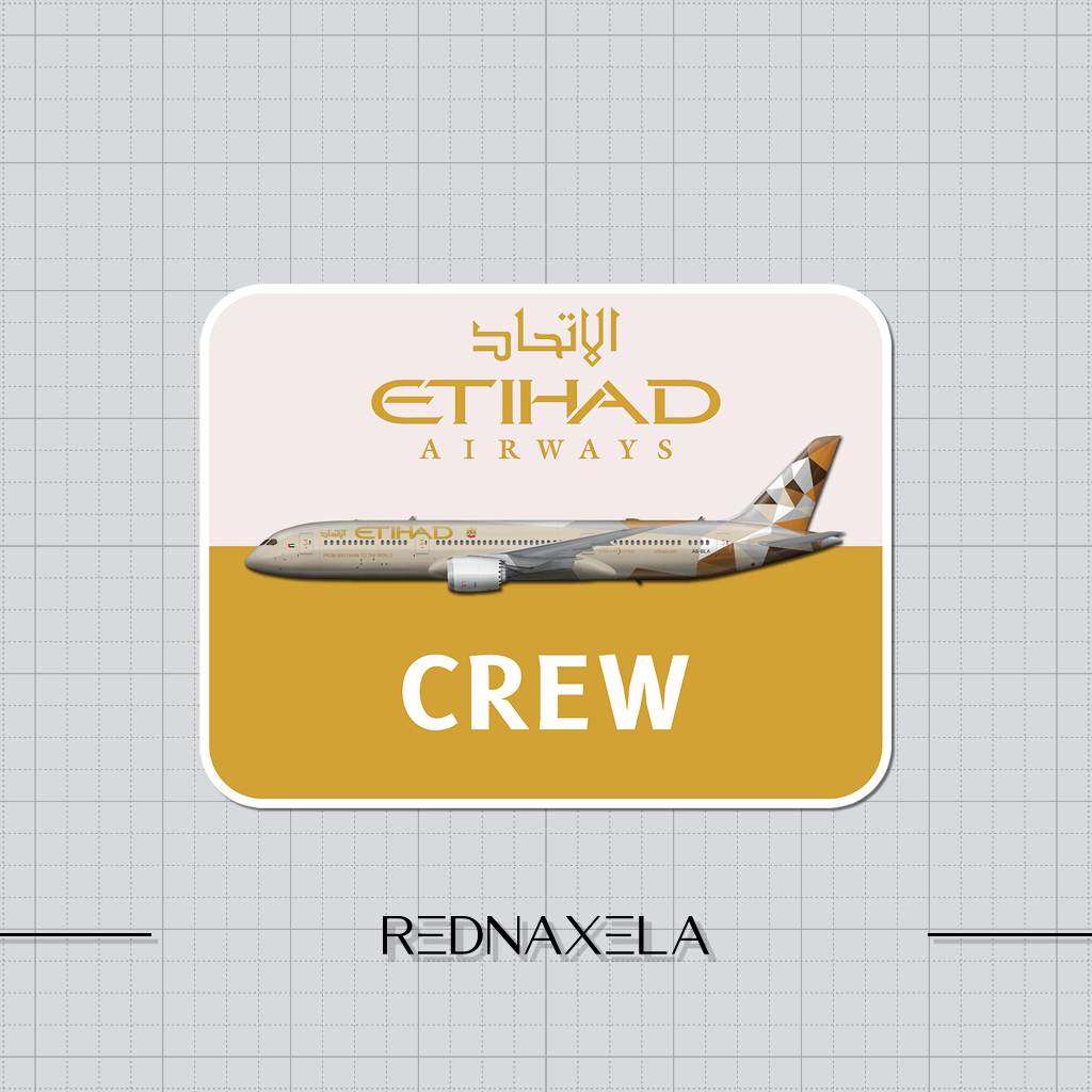 

Stiker Vinyl Etihad Airways Card Model Crew Sign Sticker
