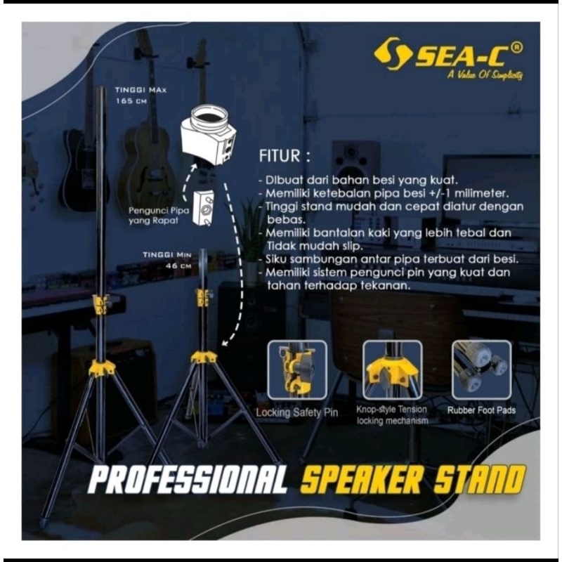 TRIPOD SPEAKER FULL BESI 707 STAND SPEAKER FULL BESI