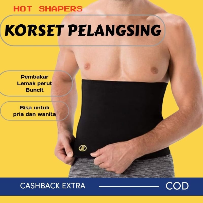 KORSET PRIA OLAHRAGA PEMBENTUK OTOT PERUT KORSET PELANGSING PENGECIL PERUT BUNCIT KORSET COWOK KORSE