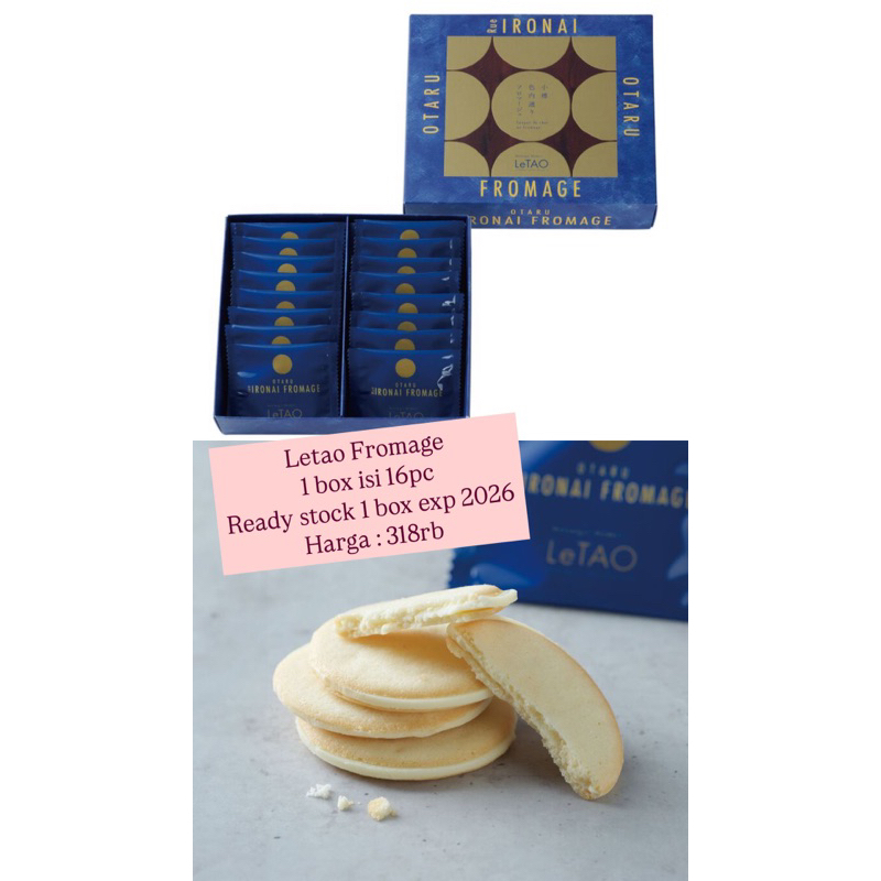 LeTao Fromage Milk Hokkaido Japan isi 16pc