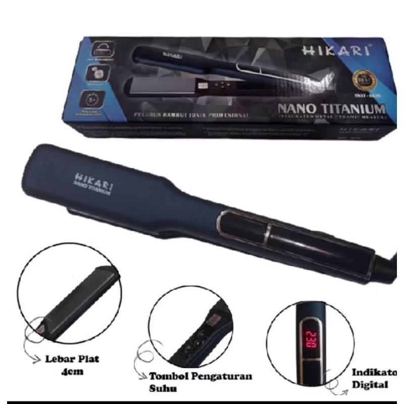 COD- catok Hikari titanium HKNT-6638/catok salon Hikari/Hikari catok ion pelurus rambut (secound/bek