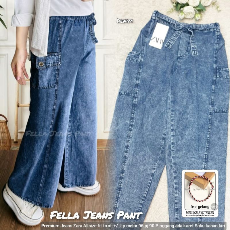 FELLA JEANS PANT.Celana jeans kargo wanita murah model terbaru.CELANA JEANS WANITA KEKINIAN.CELANA J