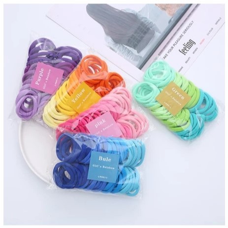 A2 | 50PCS IKAT RAMBUT DONAT TOWEL RING / KUNCIR RAMBUT DONAT BESAR