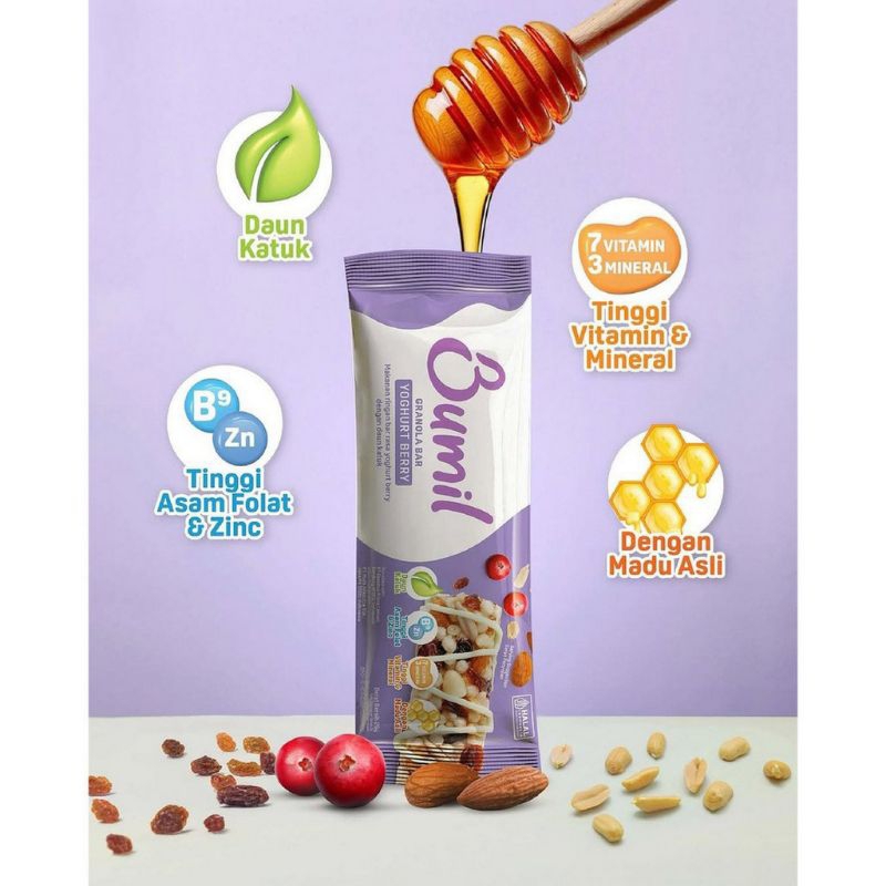 

Bumil Granola Bar Rasa Yoghurt Berry / Coklat 26 gr (Snack Sehat Ibu Hamil & Menyusui)