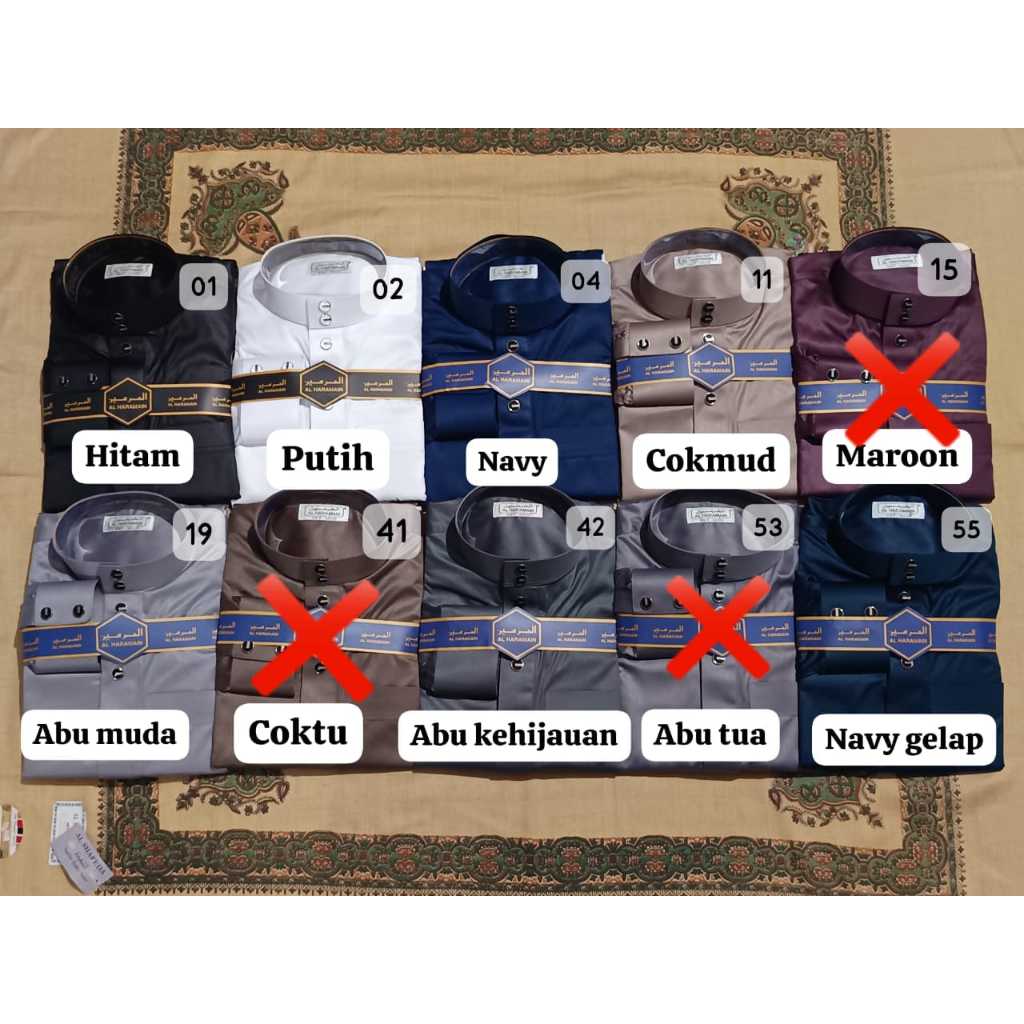 JUBAH GAMIS AL HARAMAIN LENGAN MANSET MODEL 07 KANCING PREMIUM