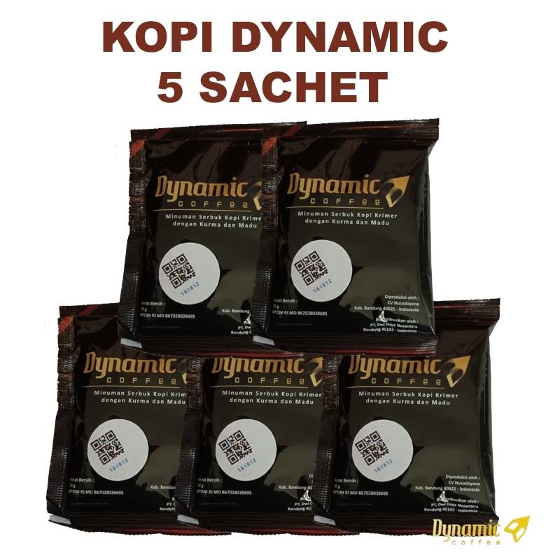 

PAKET HEMAT 5 SACHET DYNAMIC COFFEE ORIGINAL / kopi dynamic original
