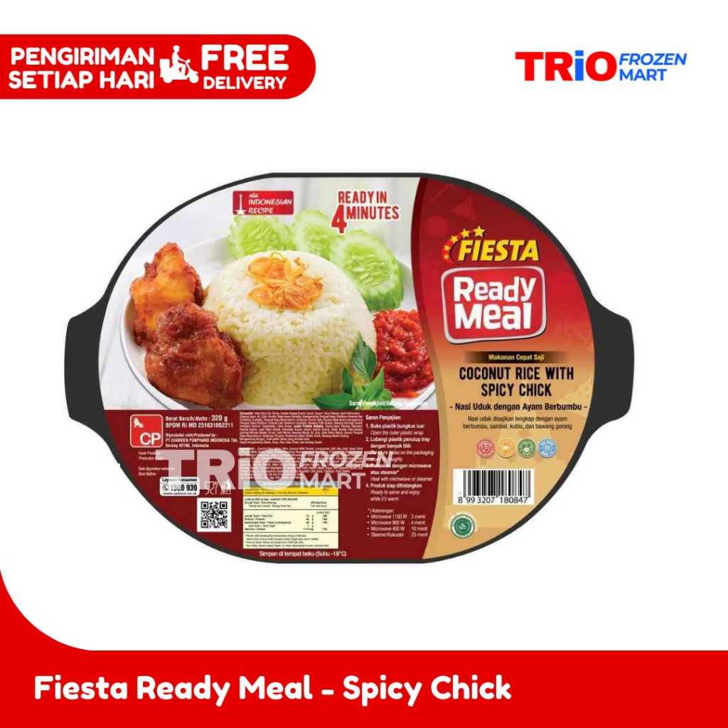 

Fiesta Ready Meal Coconut Rice With Spicy Chick / Nasi Uduk Dengan Ayam Berbumbu