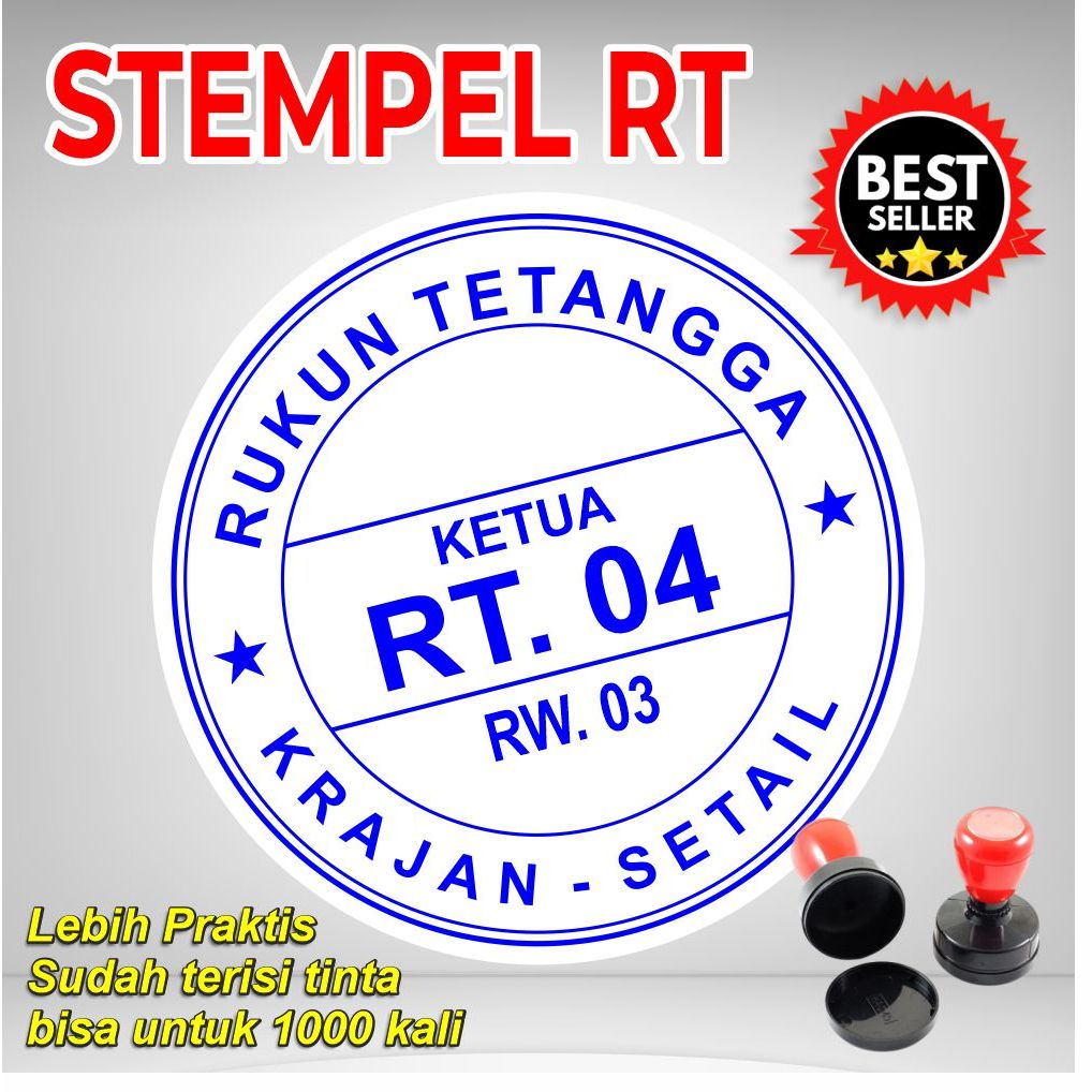 

STEMPEL FLASH Cepat dan Berkualitas RT RW Desa Kecamatan Custom Praktis Tanpa Bantalan