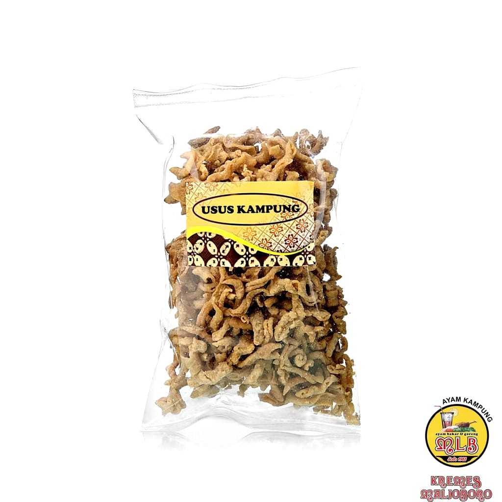 

KERIPIK USUS AYAM KAMPUNG 130 G ORIGINAL ASLI KHAS MALIOBORO SOLO SUKOHARJO JAWA TENGAH OLEH OLEH
