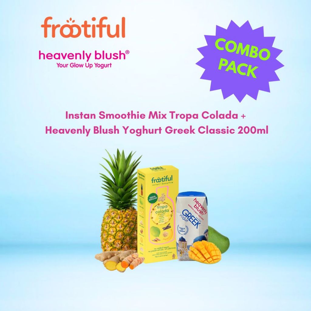 

Combo Pack Instan Smoothie Mix Tropa Colada + Heavenly Blush Yoghurt Greek 200ml