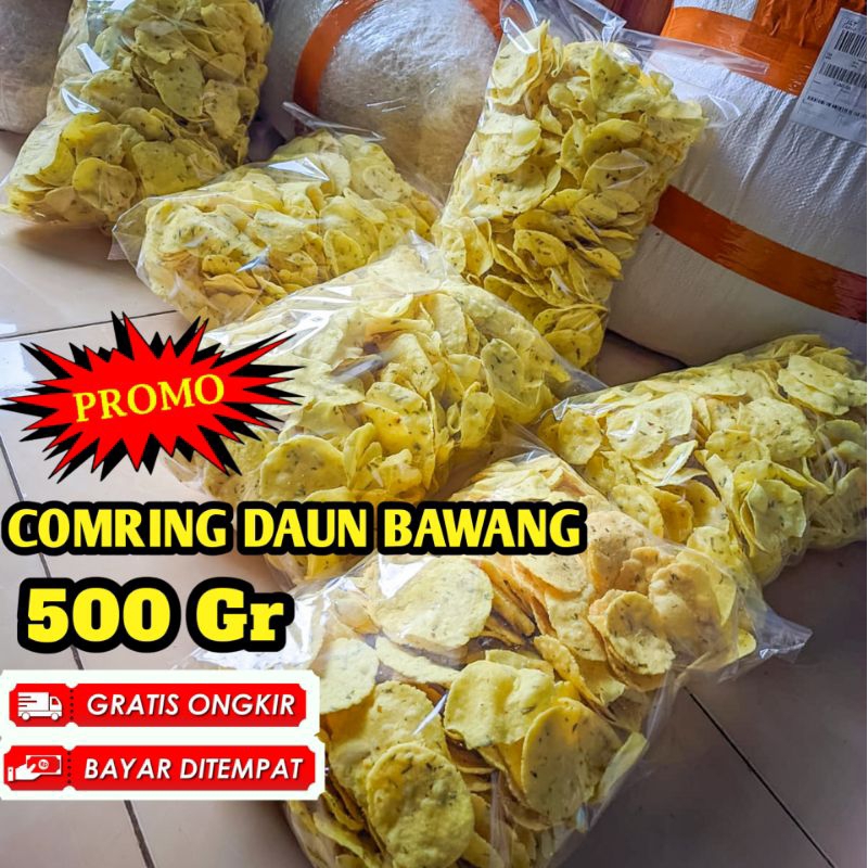 

PROMO gratis ongkir 500gr Kecimpring Rasa daun Bawang / Comring / gemblong / Gurih dan kriuk GRATIS ONGKIR / Cemilan Snack Kering