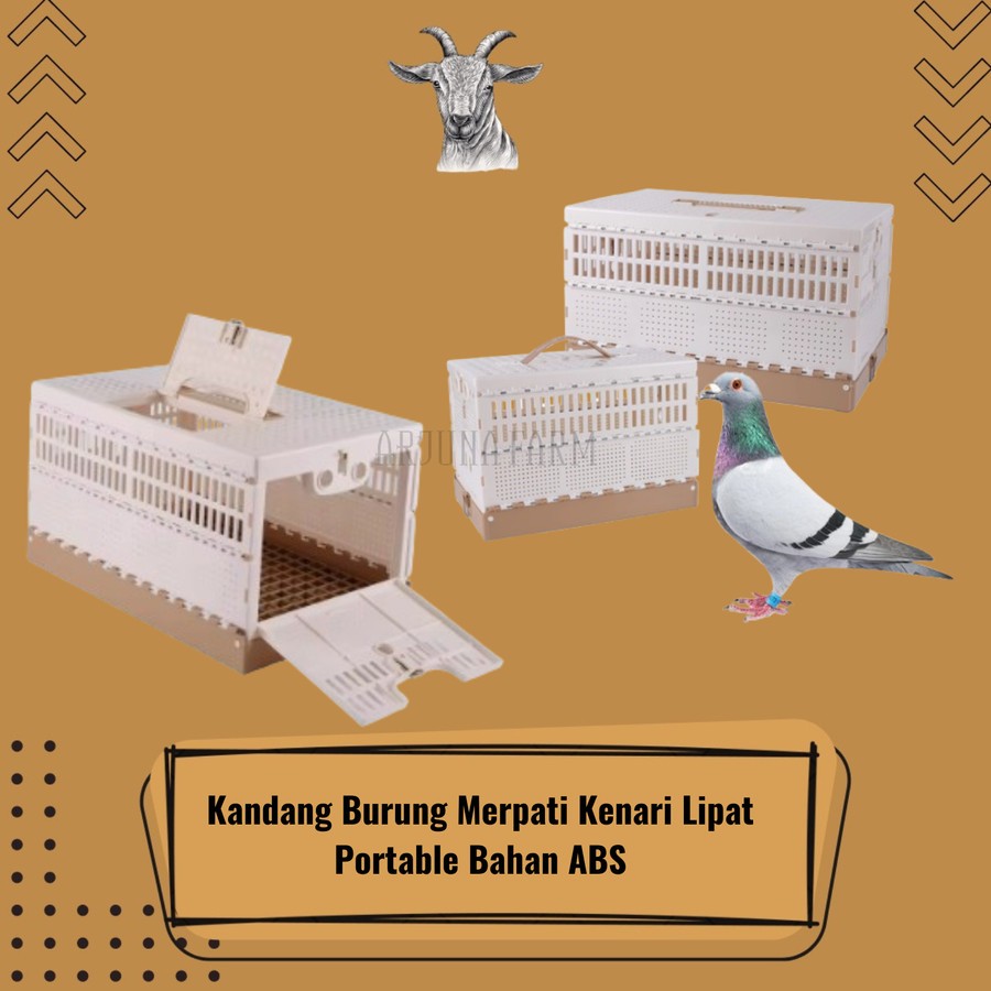 Kandang Sarang Burung Kenari Merpati Kandang Lipat Sangkar Burung Dondang Portable Bahan ABS