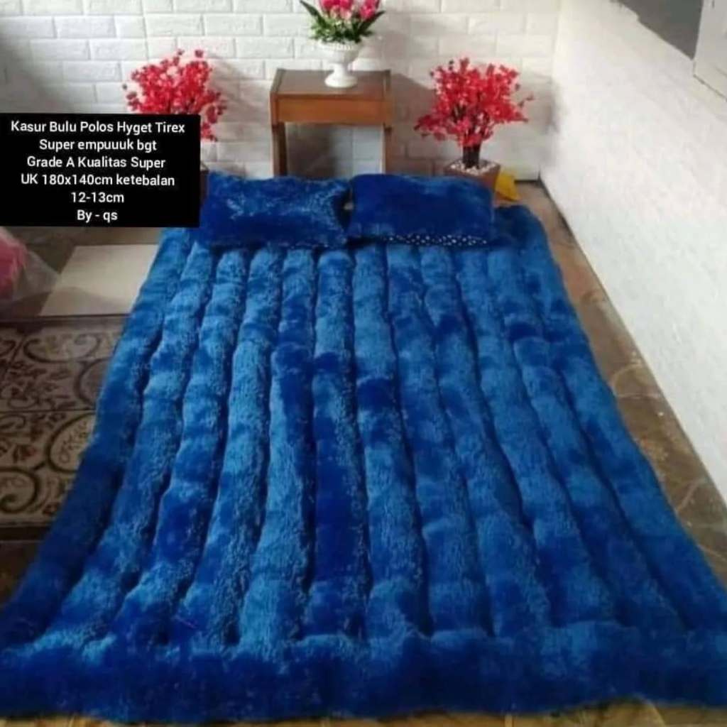 Kasur Lantai Gender Bulu Rasfur 200 / 160 / 180 / 140 / 120 / 100 Jumbo Tebal Bonus 2 Bantal