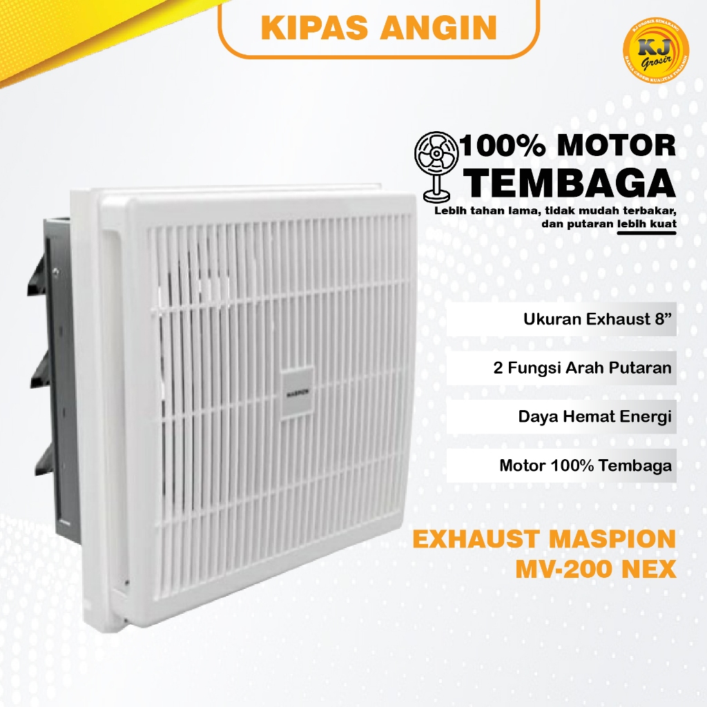 KIPAS ANGIN VENTILASI Maspion MV-200NEX 8INCH/ MV-250NEX 10''/ MV-300NEX 12''/- Exhaust Fan 8 inch 2