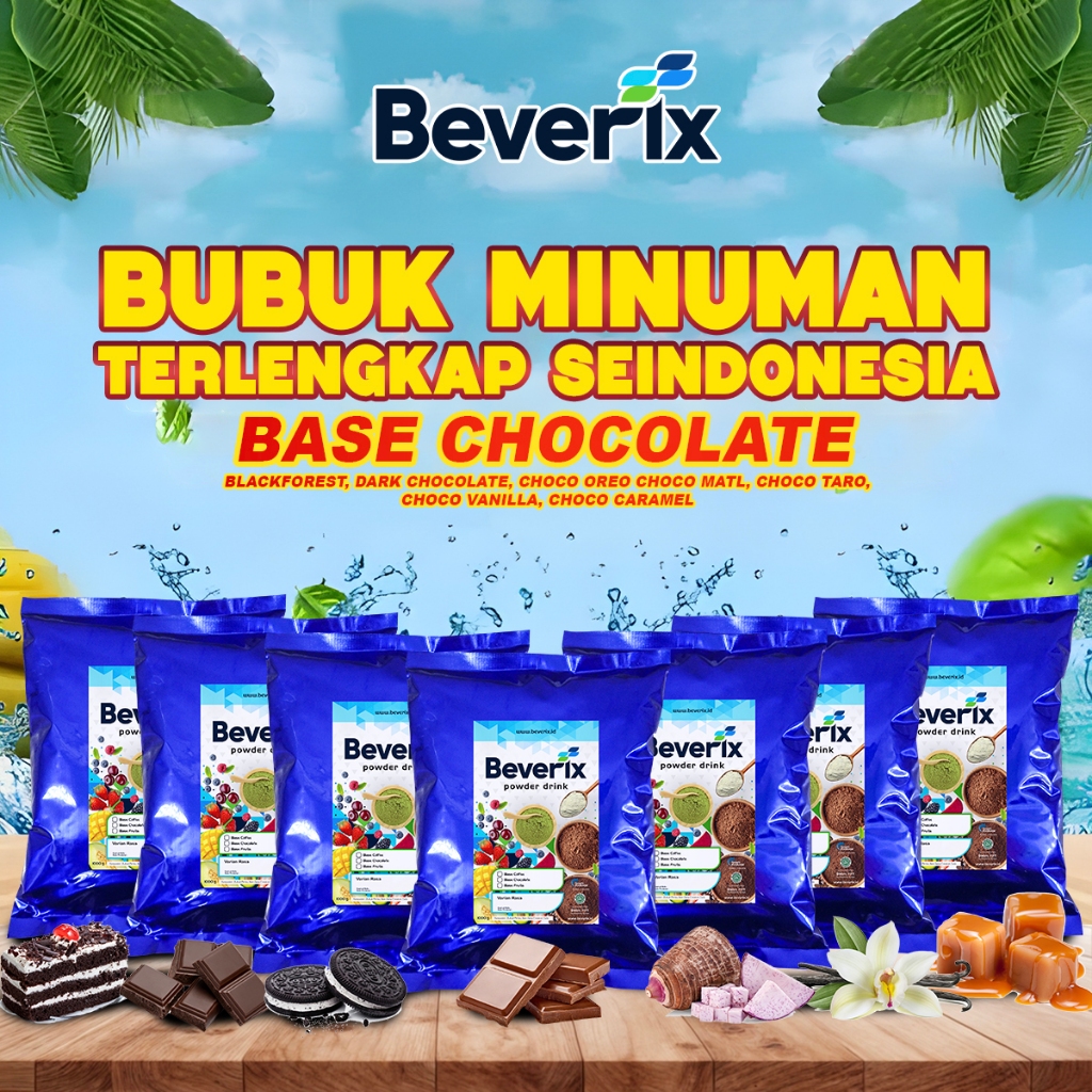

BEVERIX [Series] Bubuk Minuman Cokelat Premium Aneka Rasa 1 Kg Bubuk Coklat Powder Drink