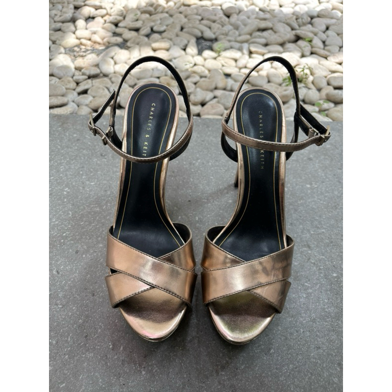 Charles & Keith Rose Gold Heels