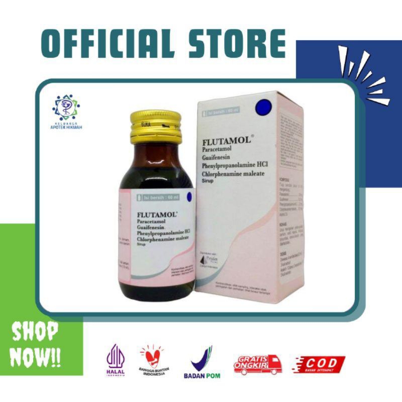 Flutamol syrup flu batuk pilek bersin bersin hidung tersumbat