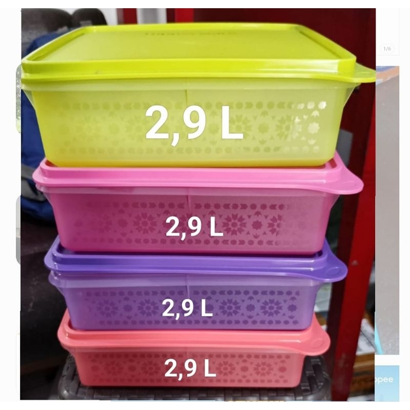 Tempat Bolu / Mosaic Snack Stor Tupperware ( FREE Bubble Warp )