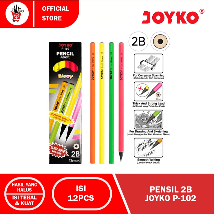 

Pencil | Pensil Joyko P-102 2B (12PCS)