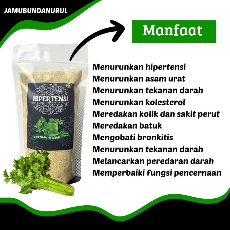 

Estrak sledri instan untuk hipertensi dan asam urat 200gr