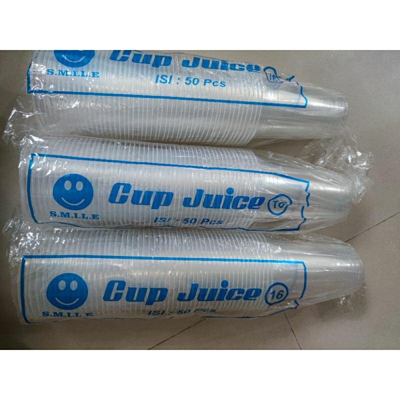 Cup Juice Merk Smile Cup Jus Cup Kopi Cup Teh Kap minuman dingin cup popice Kemasan Minuman Kemasan 