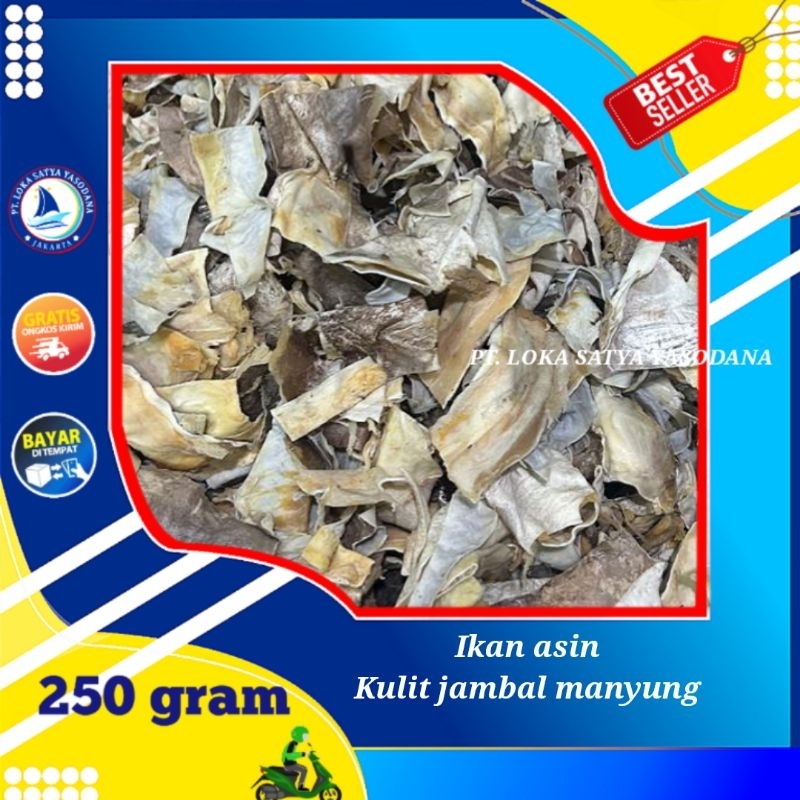 

ikan asin kulit jambal super 250gram
