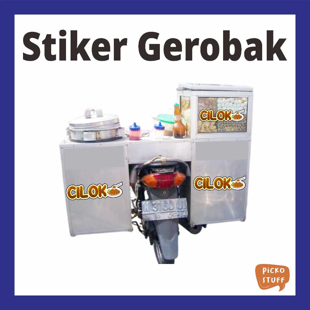 

(1 pcs)STIKER GEROBAK MAKANAN / MINUMAN