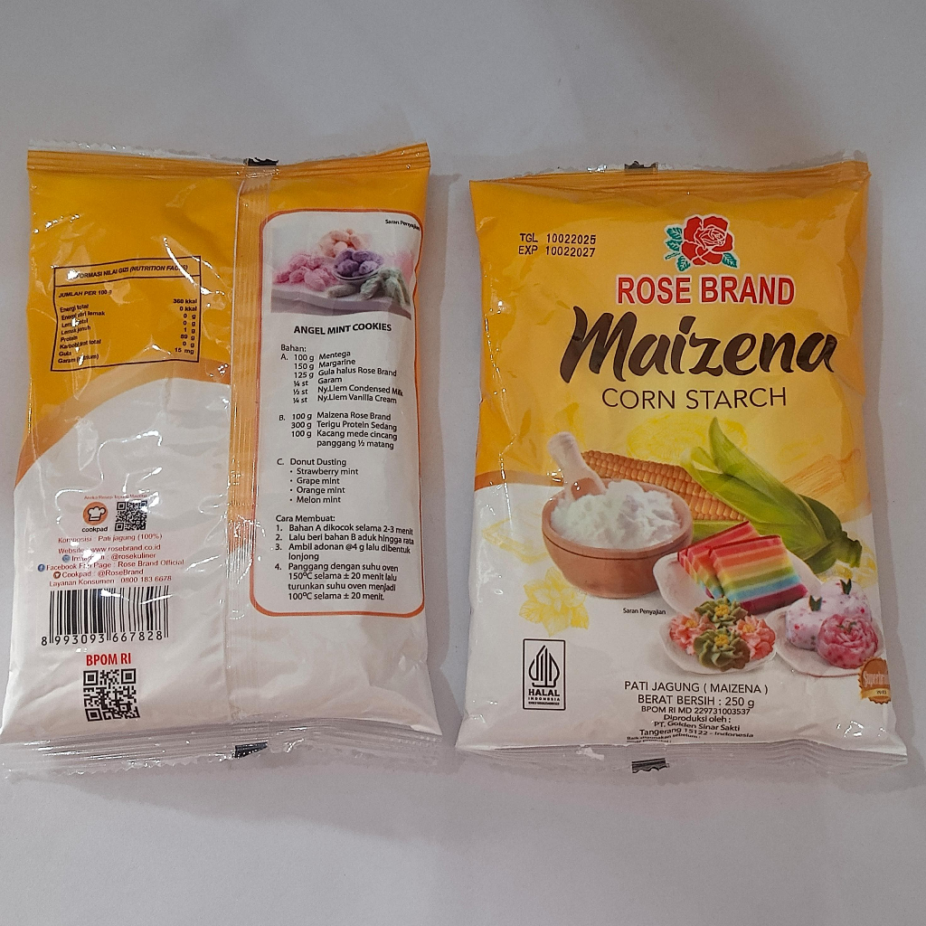 

Rose Brand Tepung Maizena Corn Strach 250 Gr Pati Jagung