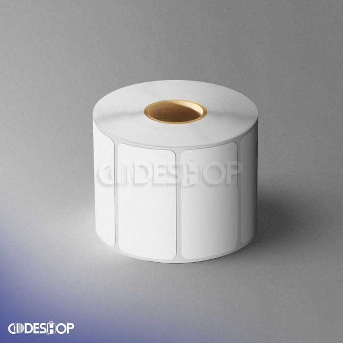

Label Stiker Yupo Thermal 78x60 mm Codeshop 1 Line Core 1 Inch Isi 500 Pcs Printer Barcode Tahan Air