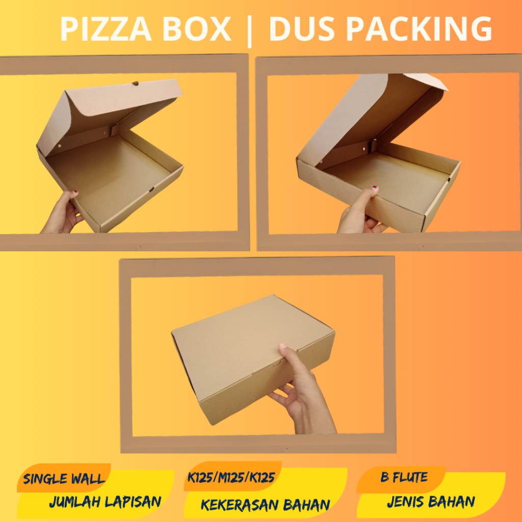 Dus pizza | pizza box polos ukuran 40x40x4 cm