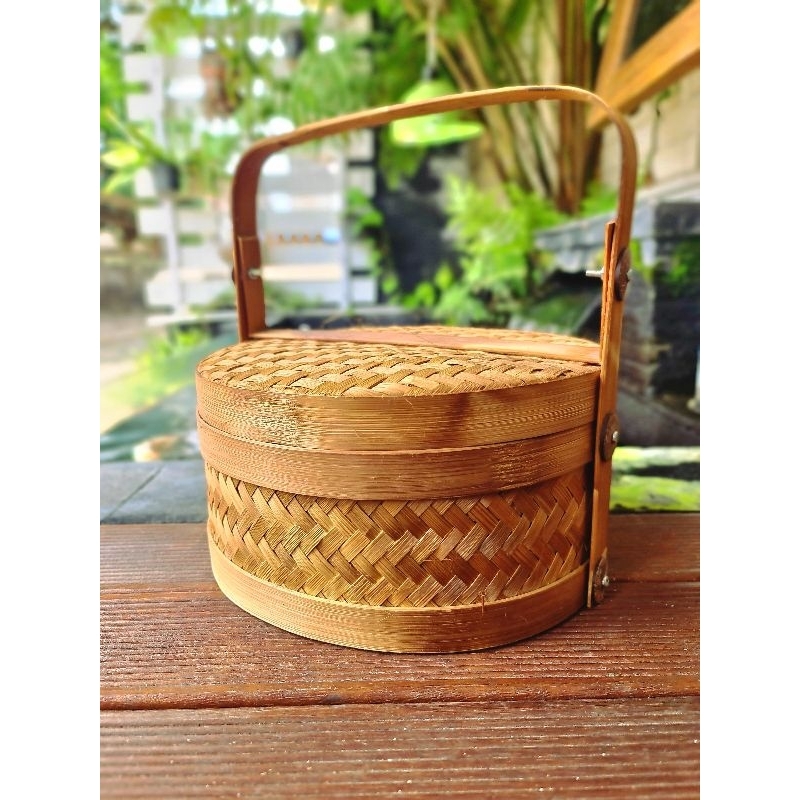 Rantang bambu 1 susun 25cm