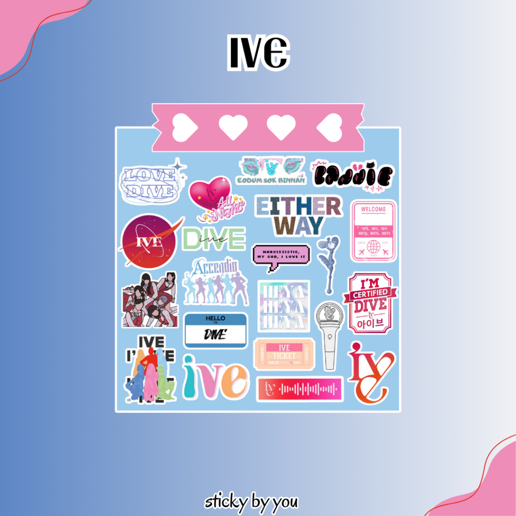 

Sticker IVE - Sticker Kpop Aesthetic/Tumblr/Vinyl - Sticker Laptop/HP/dll - Gift/Merch/Accessories