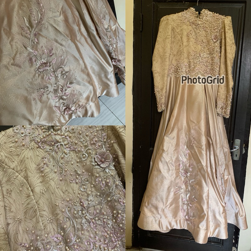 Gaun Pesta Akad Prewed Pernikahan Syari - Preloved
