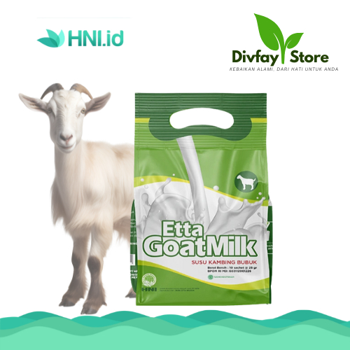 

Etta Goat Milk HNI - Susu Kambing Ettawa Bubuk Original 10 Sachet | Asli BPOM - Pengganti ASI & Bantu Atasi Asma