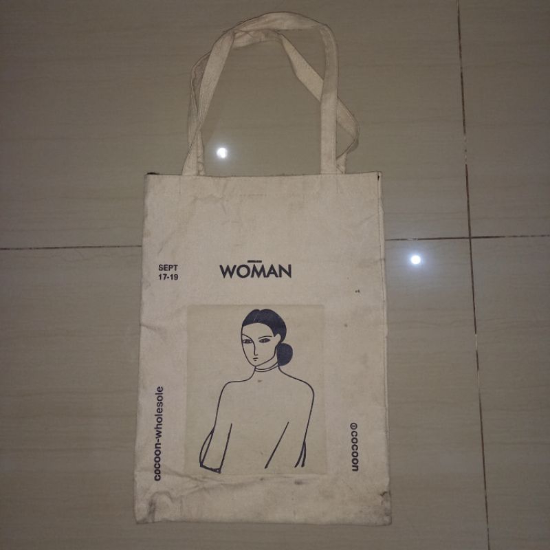 PRELOVED Tote Bag Panjang Woman Cream