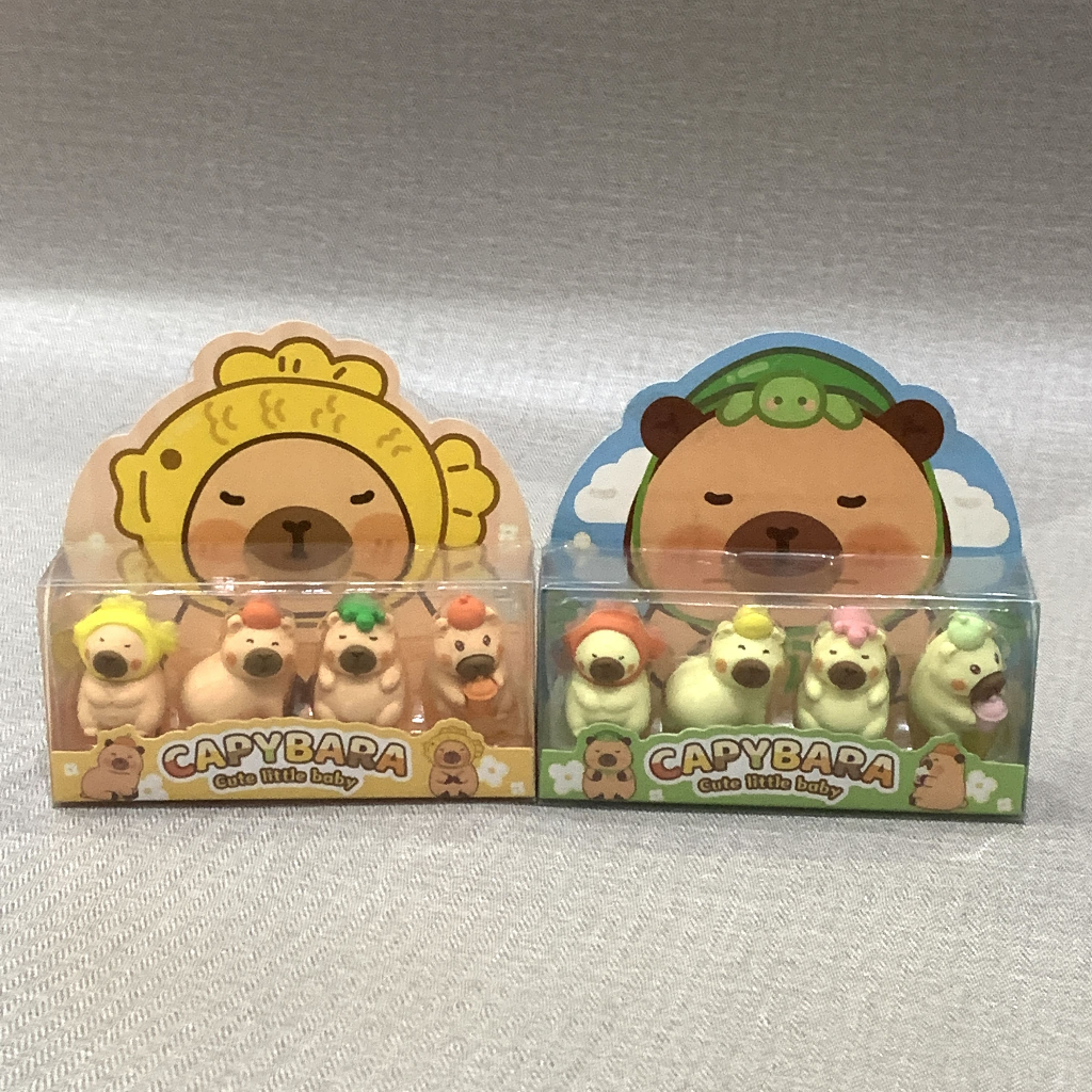 

Capybara Eraser 4in1 | Set 4pcs Penghapus Karakter