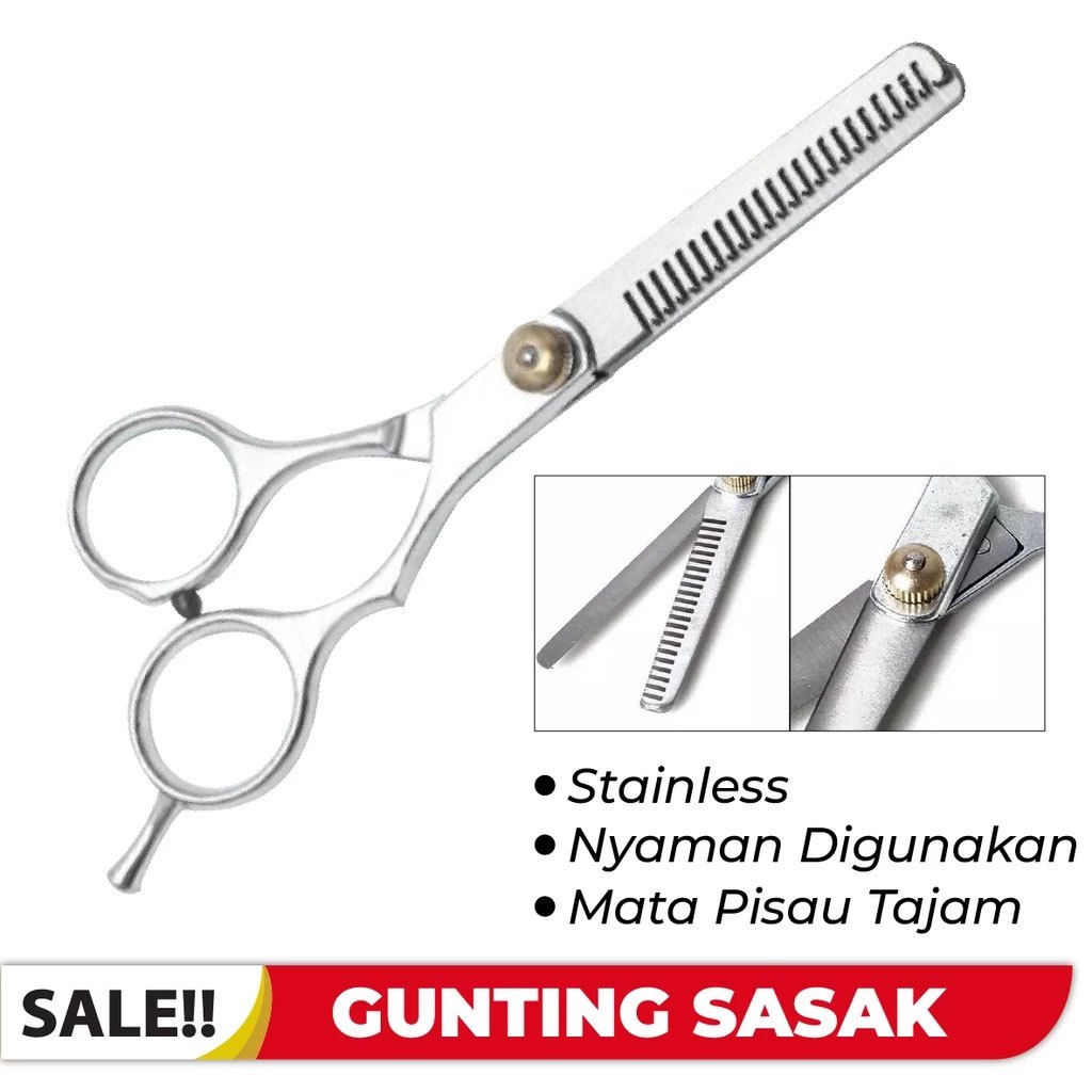 Gunting Sasak Rambut Tajam Stainless Original